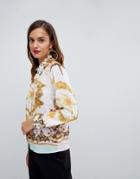 Forever Unique Scarf Print Shirt - Multi