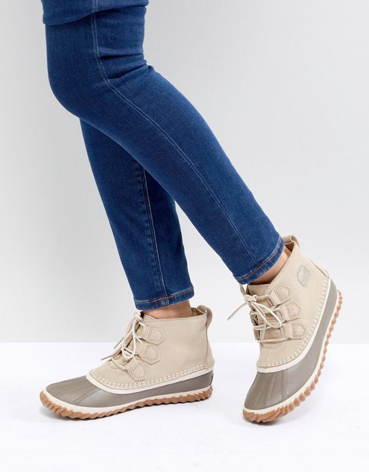 Sorel Out N About Beige Waterproof Flat Boots - Beige
