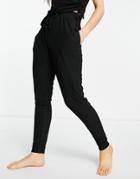 Asos Design Mix & Match Lounge Super Soft Rib Sweatpants In Black