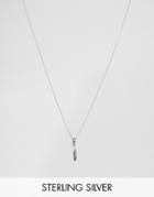 Kingsley Ryan Sterling Silver Feather Pendant Necklace - Silver