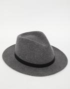 Brixton Messer Fedora Hat - Gray
