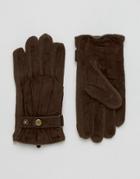 Dents Chester Suede Gloves In Brown - Brown