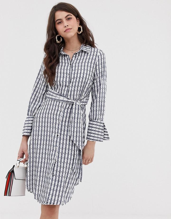 Closet Shirt Tie Dress-multi