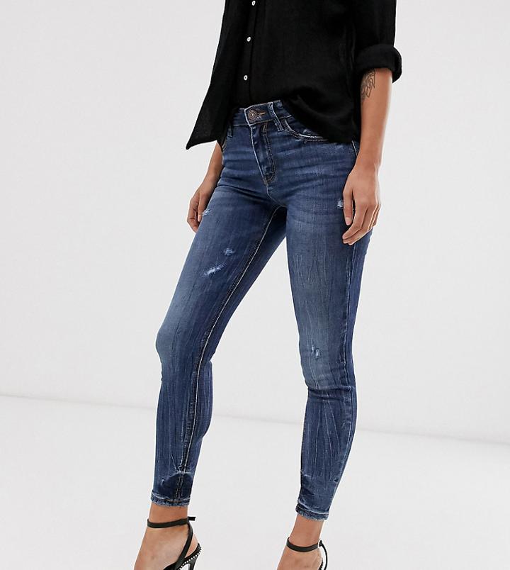 Stradivarius High Waist Skinny Jean In Blue