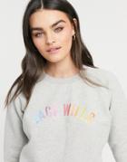 Jack Wills Linea Logo Sweatshirt In Gray Heather-grey