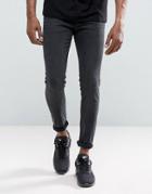 Just Junkies Max Spray On Second Skin Fit Jeans In Washed Gray - Gray