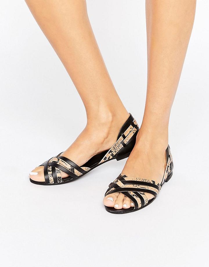 Asos Juza Leather Summer Shoes - Black
