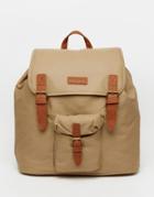 Barneys Canvas And Leather Backpack - Beige