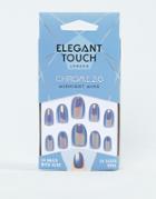 Elegant Touch Chrome Collection 2.0 Almond Midnight Minx False Nails - Blue