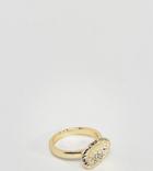 Serge Denimes Bedrock Ring In Solid Silver With Gold Plating - Gold