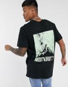 Night Addict T-shirt With Graphic Print-black