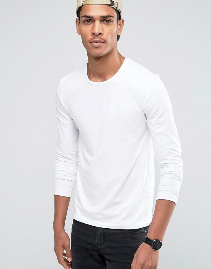Celio Slim Fit Long Sleeve Top - White