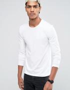 Celio Slim Fit Long Sleeve Top - White