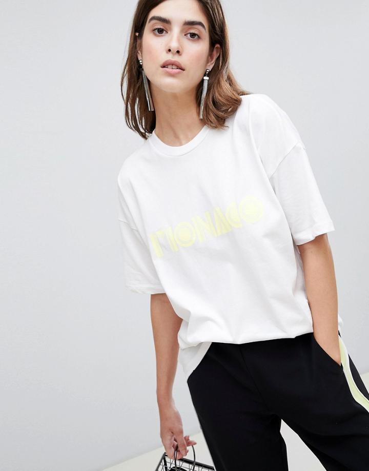 Gestuz Eaton Print T-shirt - White