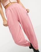 Bershka Jogger With Symbol In Pink