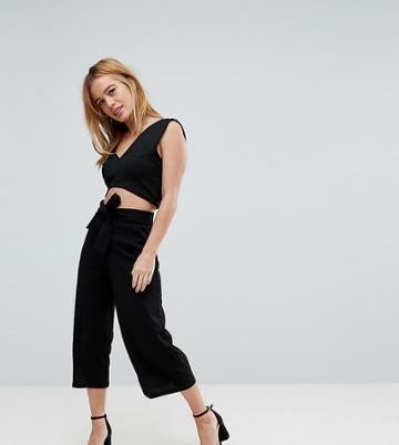 Miss Selfridge Petite Culotte Pants - Black
