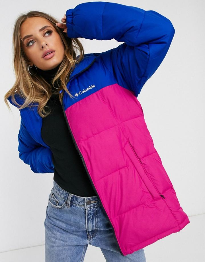 Columbia Pike Lake Jacket In Pink/blue Exclusive At Asos-purple