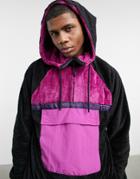 Asos Design Oversized Super Soft Fleece Hoodie With Color Pops & Taping-multi