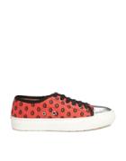 Markus Lupfer Coral Lip Print Sneakers - Orange
