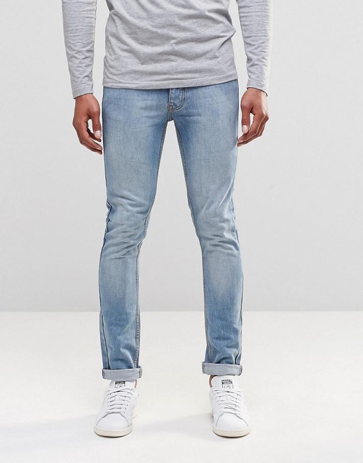 Ldn Dnm Slim Jean Light Wash - Blue