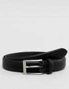 Ben Sherman Skinny Brogue Belt - Brown