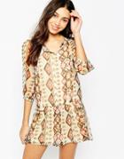 Vero Moda Geo-tribal Tunic Dress - Print