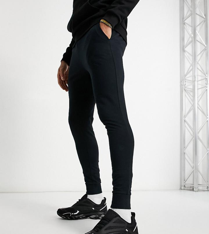 Asos Design Organic Super Skinny Sweatpants In Black