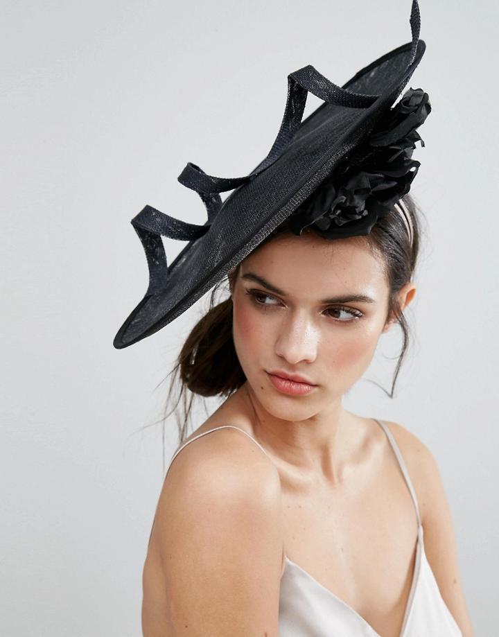 Vixen Disc Fascinator Hat - Black