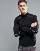 New Look Sport Jacket With Funnel Neck And Zip In Black - Black