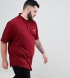 Le Breve Plus Curved Hem Polo With Back Panelling - Red