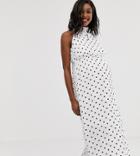 Glamorous Bloom High Neck Maxi Dress In Spot-black