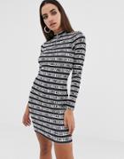 Asos Design 'do Your Thing' Bodycon Mini Dress - Multi
