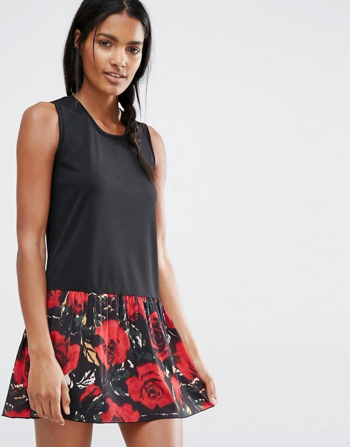 Anna Sui Tank Dress In Wild Rose Print - Wild Rose