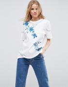 Asos T-shirt With Embroidery - White