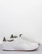 Fred Perry B1255 Leather Sneakers In White/gold