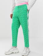Asos Edition Tapered Suit Pants In Lace Detail - Pink