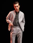 Asos Design Smart Bomber Jacket In Gray Herringbone Stripe - Part Of A Set-blues
