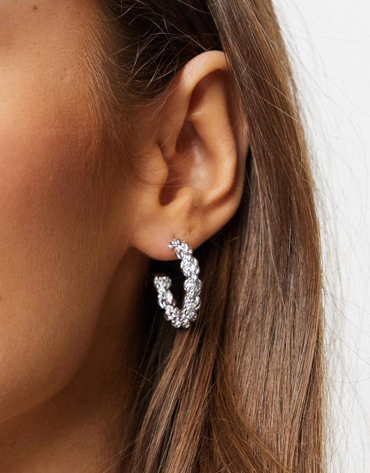 Pieces Twist Hoops In Silver