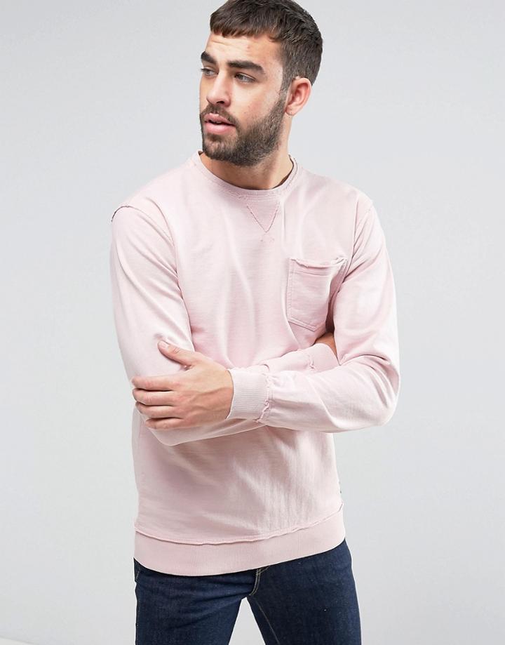 Blend Pink Pocket Sweater - Pink