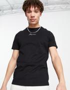 Jack & Jones Premium Logo T-shirt In Black