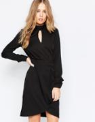 Y.a.s Venice Long Sleeve Shirt Dress - Black