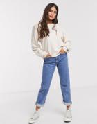 Pull & Bear Sweatshirt In Ecru-white