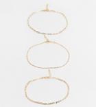 Allsaints Chain Anklet In Brass With Gold Finish