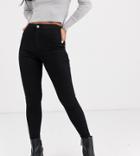 Topshop Petite Joni Skinny Jeans In Black