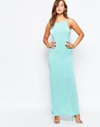 City Goddess Maxi Dress With Open Back - Mint
