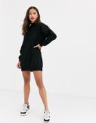 Pull & Bear Sweat Dress In Black