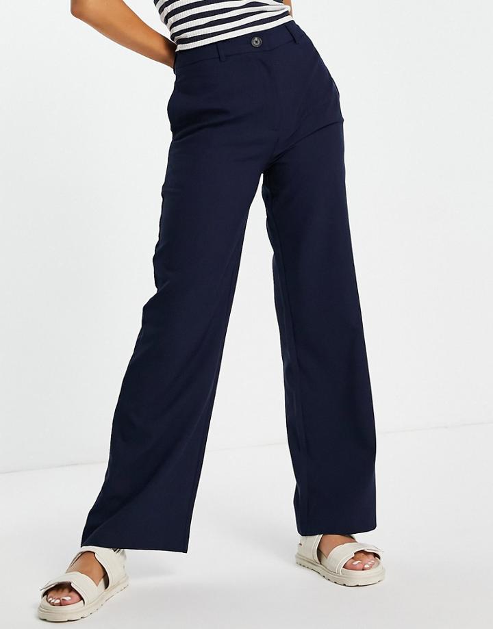 Topshop Slouch Pants In Navy - Part Of A Set