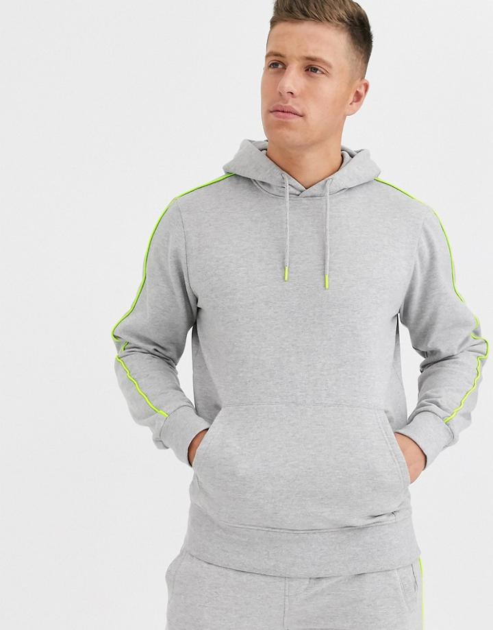 Another Influence Hoodie With Neon Piping