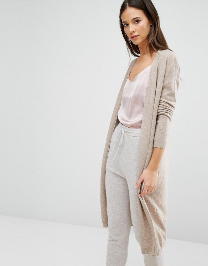 Les 100 Ciels Cashmere Maxi Cardi - Tan