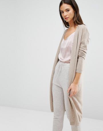 Les 100 Ciels Cashmere Maxi Cardi - Tan